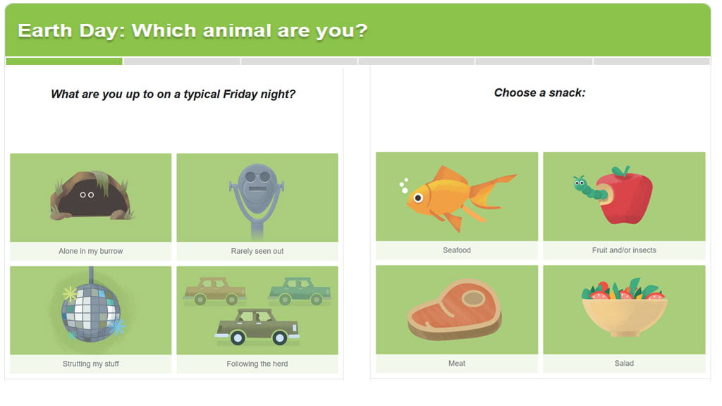 What are all the animals on Google Earth Day quiz? Quiz Inside